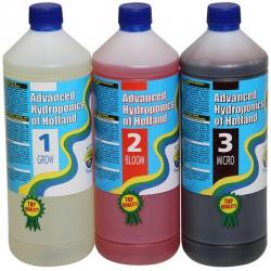 Advanced Hydroponics Set Grow, Bloom, Micro 3 Liter