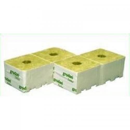 Grodan Steinwolle Kulturblock 7,5 x 7,5 x 6,5 cm kleines Loch