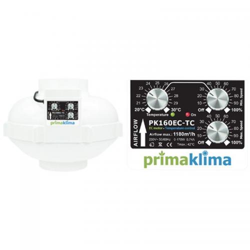 Prima Klima EC Ventilator 160mm 1180m/h Temp./ Speed Controlled