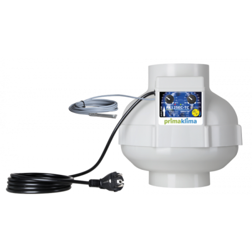 PK Rohrventilator 125 EC - TC, 680 m/h, fr 125 mm Rohr, Drehzahl- und Klimaregler